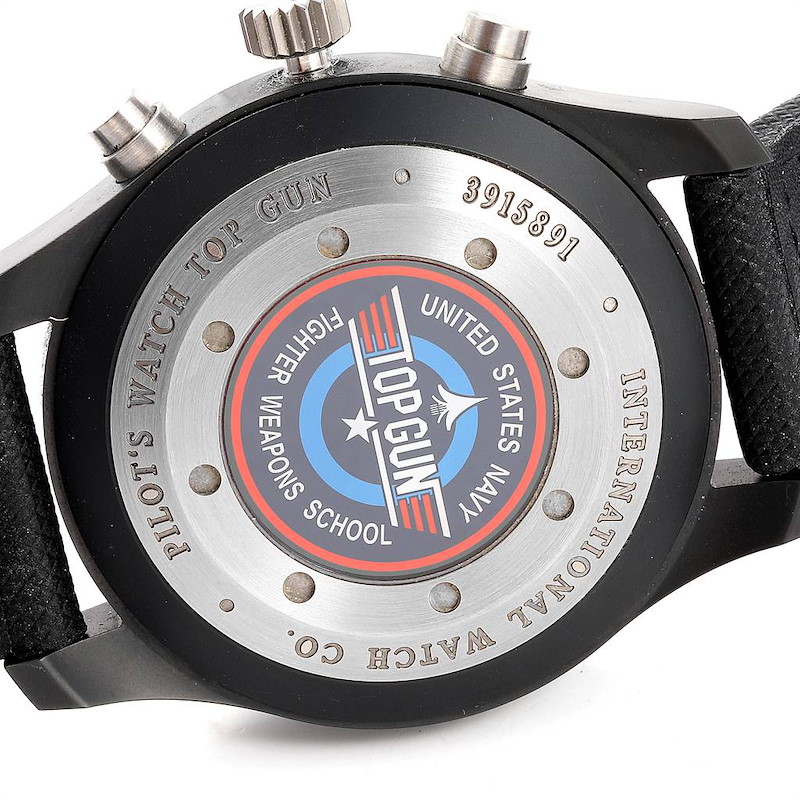 IWC Pilot Top Gun Chronograph Ceramic Titanium Mens Watch IW388001