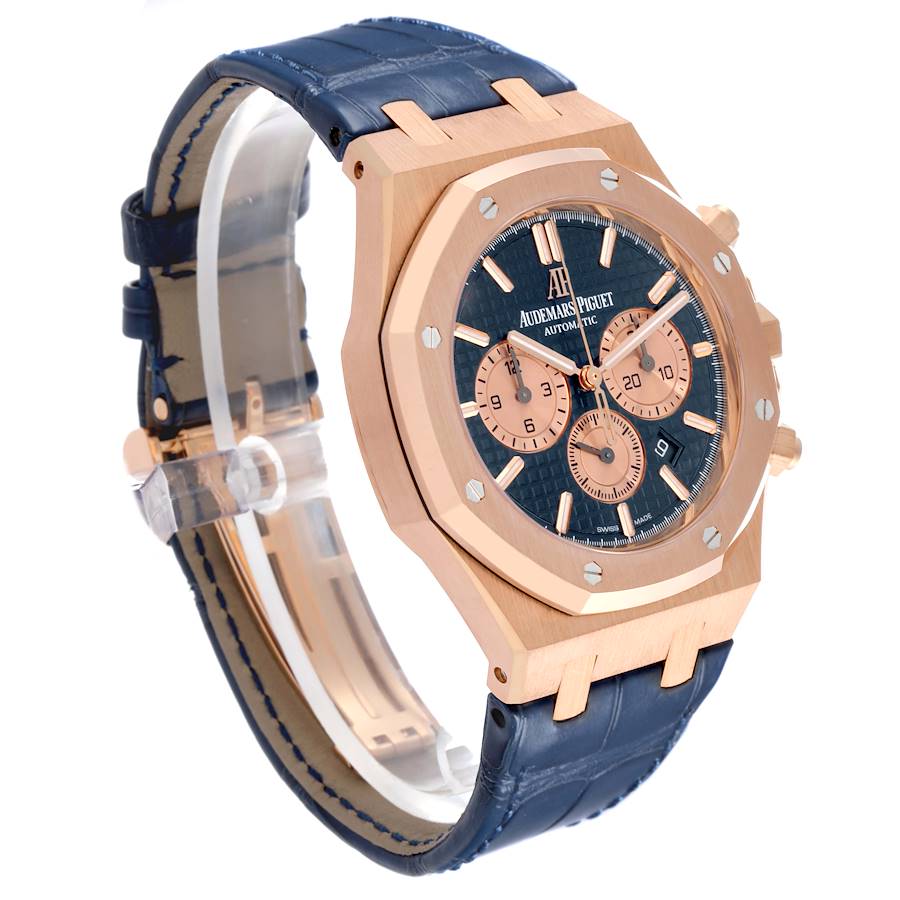 Audemars Piguet Royal Oak Blue Dial Rose Gold Chronograph Watch 26331OR