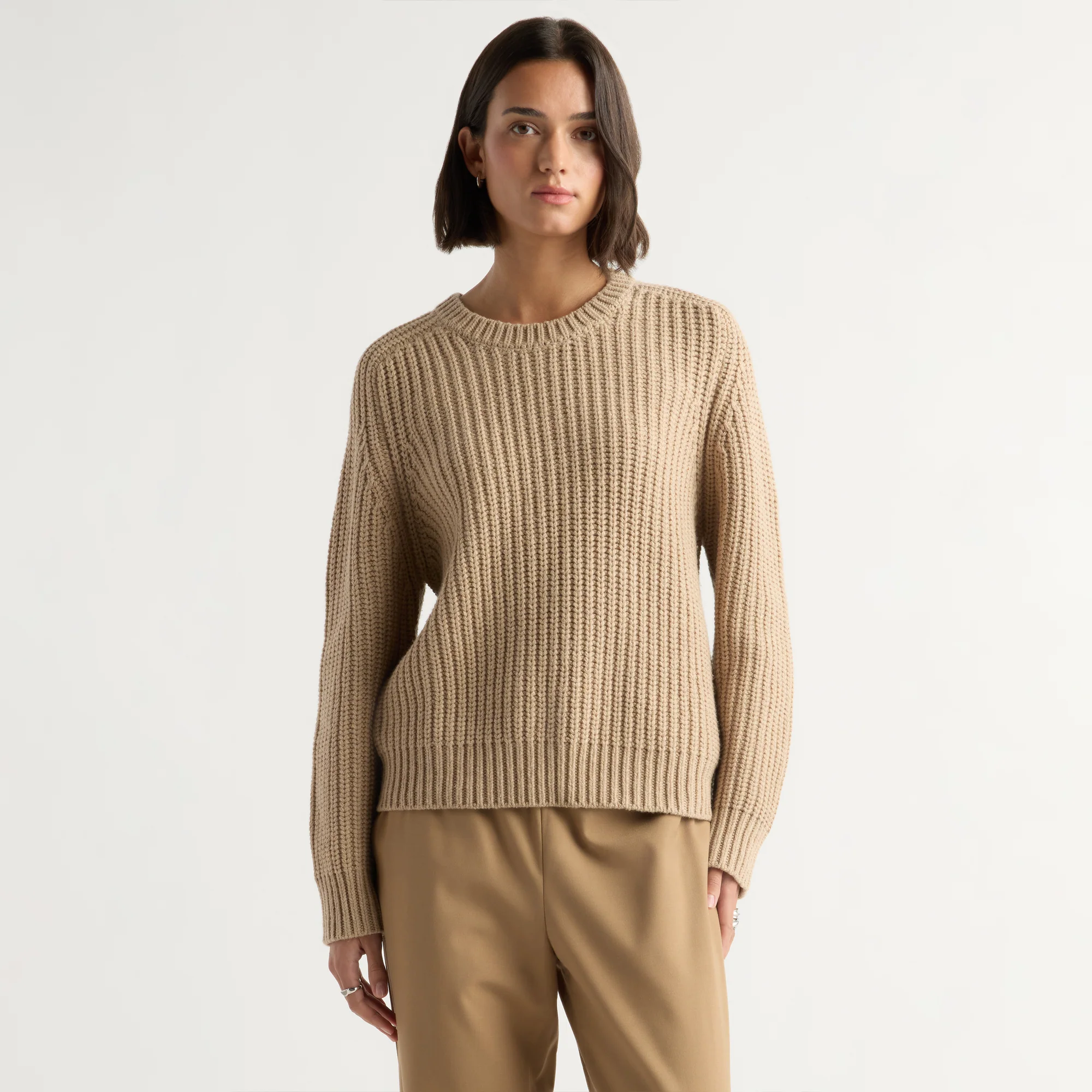 Drew Chunky Crew-Neck Sweater