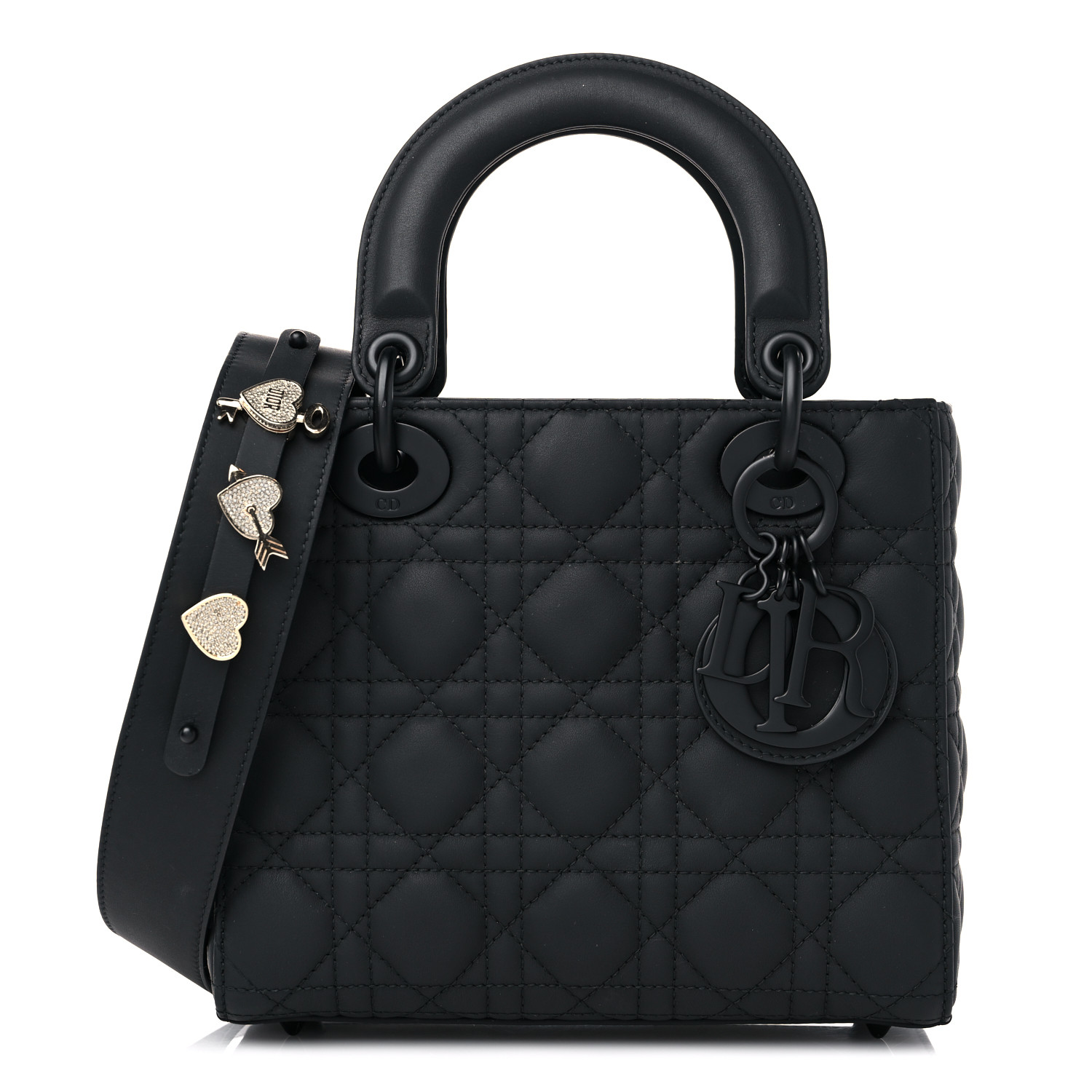 Ultra Matte Calfskin Cannage Small My ABCDior Lady Dior Black