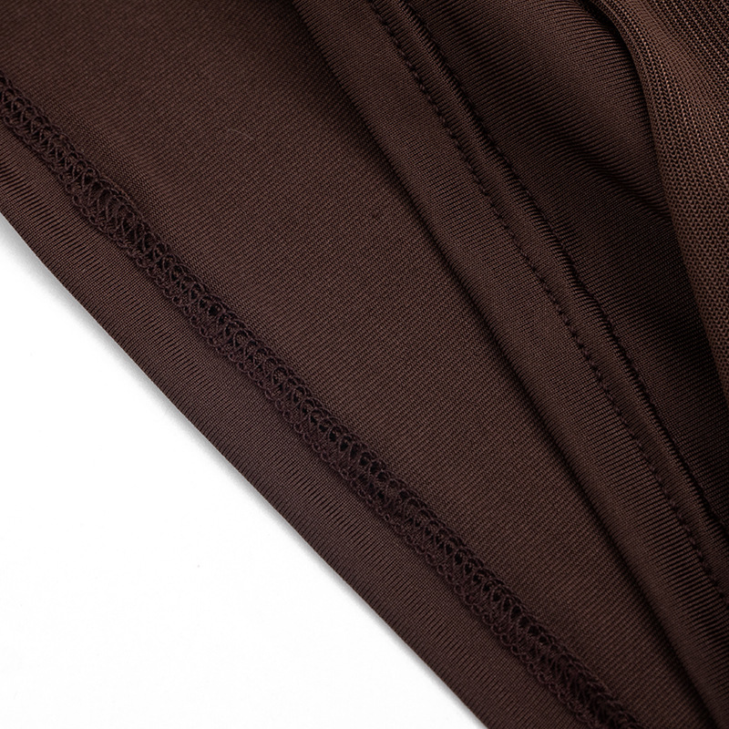 Women Spring Sexy Draped Top and Capri Pants Two-Piece Set