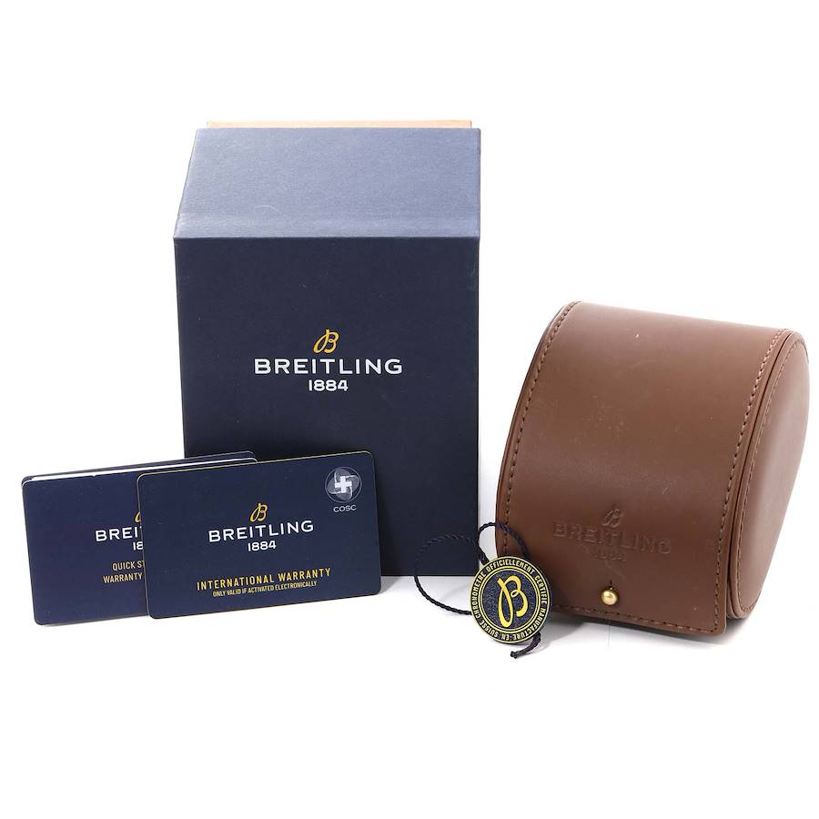 Breitling Chronomat B01 Green Dial Steel Mens Watch AB0134