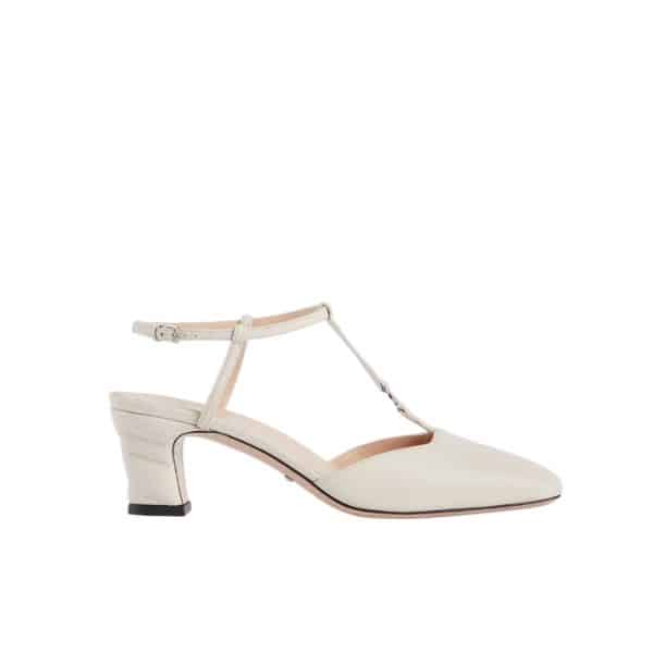 Gucci Women’S Petite Gg Slingback Pump ‎White ‎723446 Bko00 9049