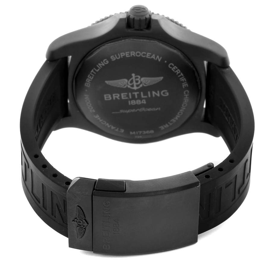 Breitling Superocean 46 Black Dial DLC Steel Mens Watch M17368