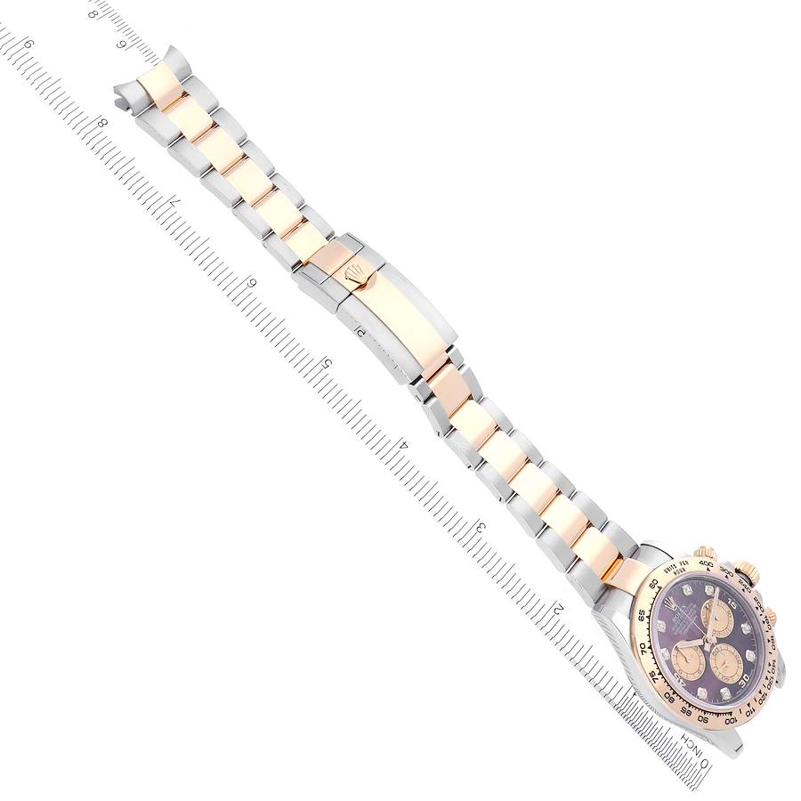 Rolex Daytona Steel Yellow Gold Tahitian Mother Of Pearl Diamond Mens Watch 116503