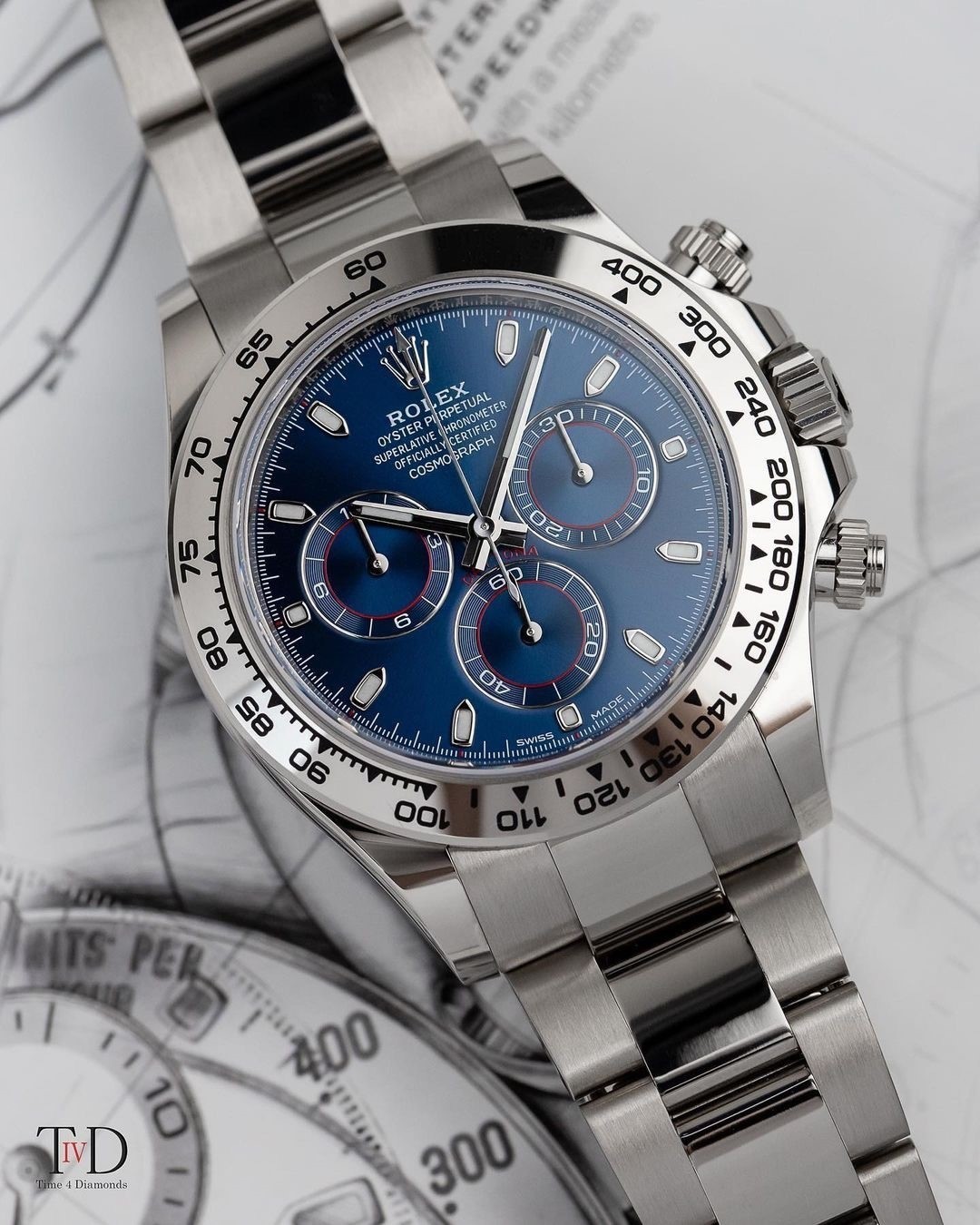 Rolex Cosmograph "Ghost" Daytona 40mm Bule 18ct White Gold m116509 Series in 2022 Unworn