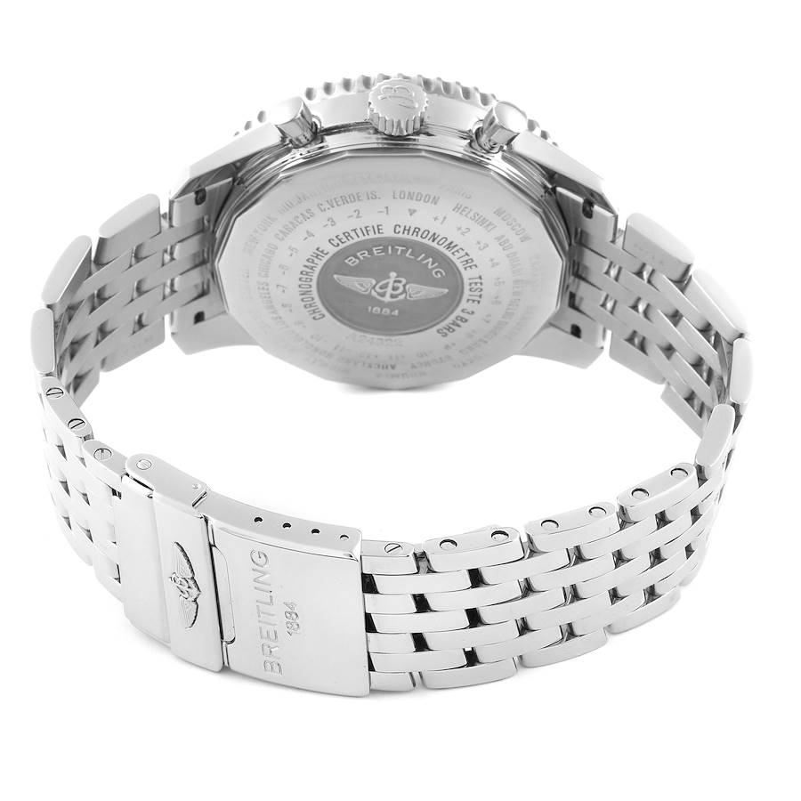 Breitling Navitimer World Black Dial Steel Mens Watch A24322