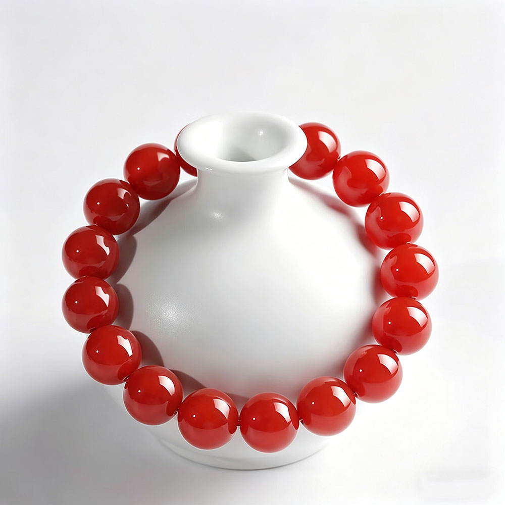GemVibra Red Agate Talisman Bracelet – Warm Vitality & Protection