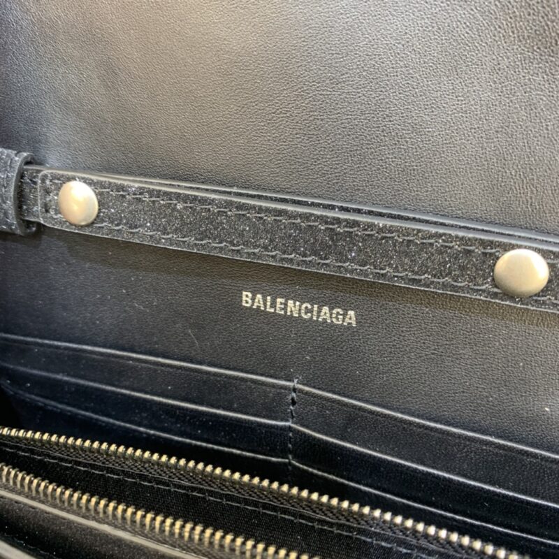 Replica Balenciaga Hourglass On Chain Shine Black