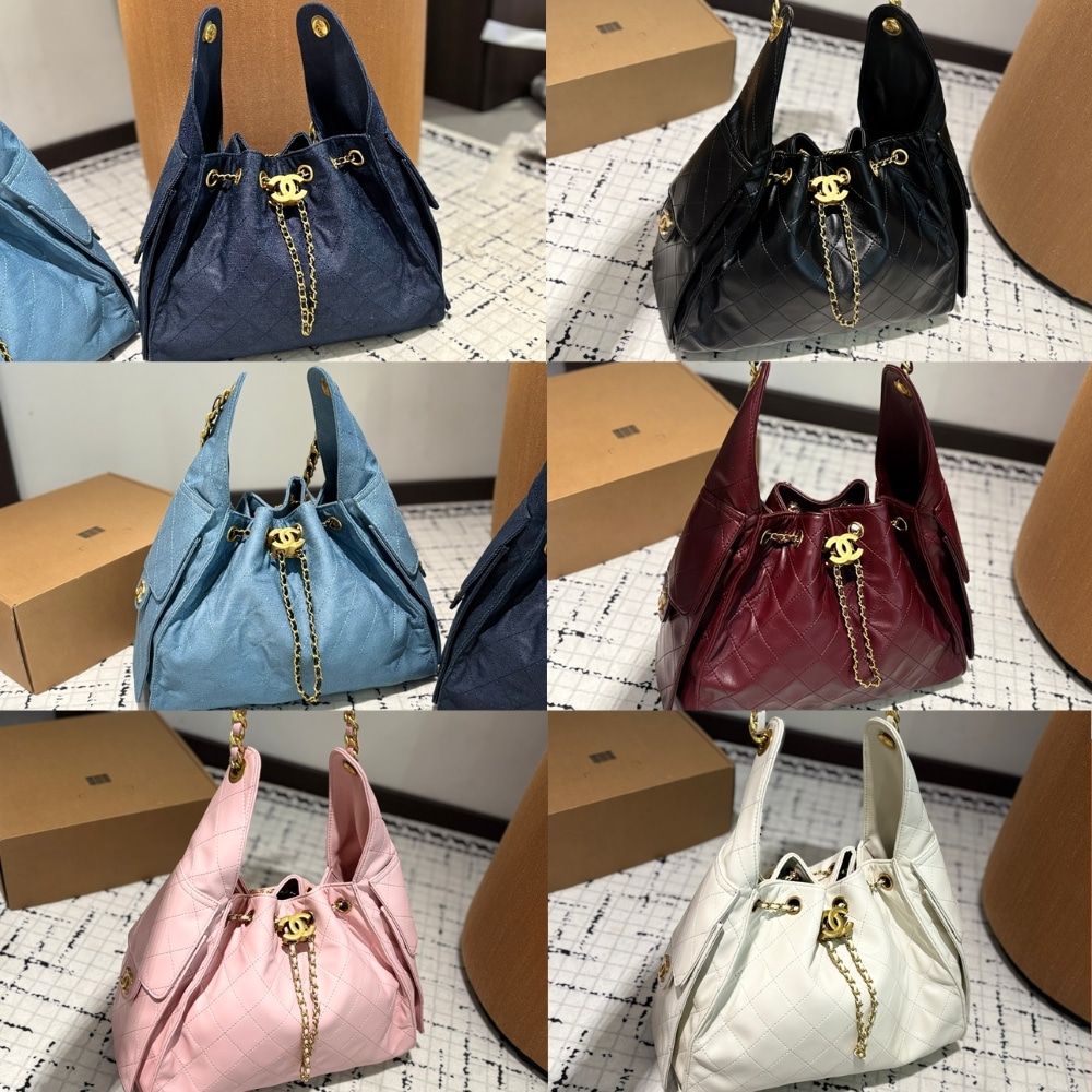 Chanel 25 Medium Handbag Shiny And Gold Tone Metal White 34cm AS5293 B20304 10601