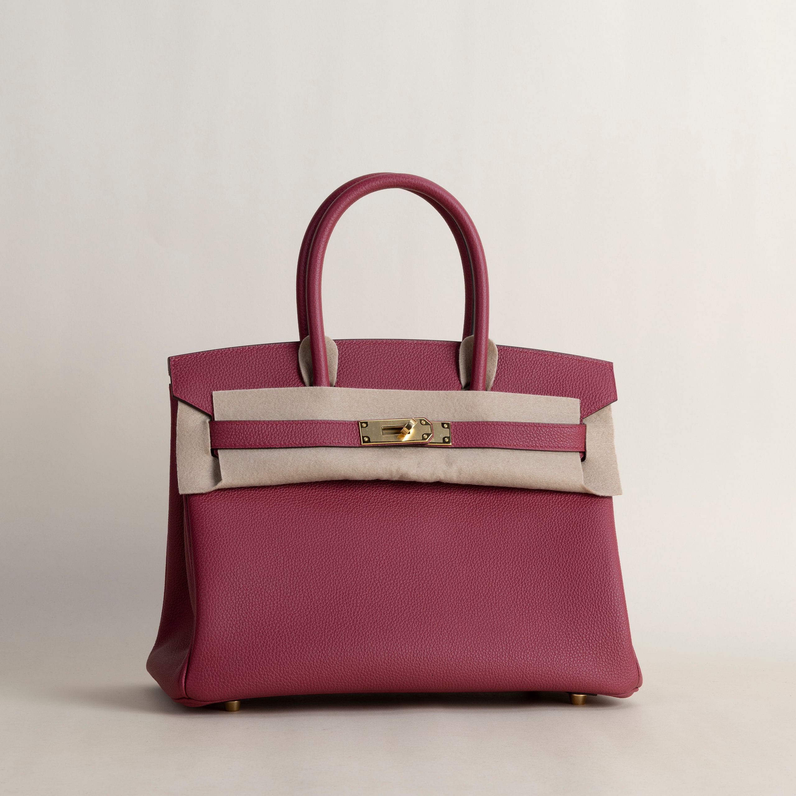 Birkin 30 togo rouge grenat GHW