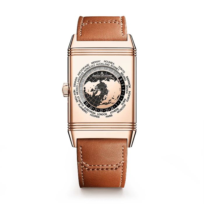 Pink Gold Reverso Tribute Geographic Men&rsquo;s Watch Q714256J