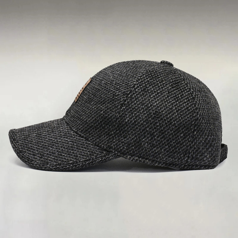 Men's Woolen Cloth Adjustable Thick Baseball Caps