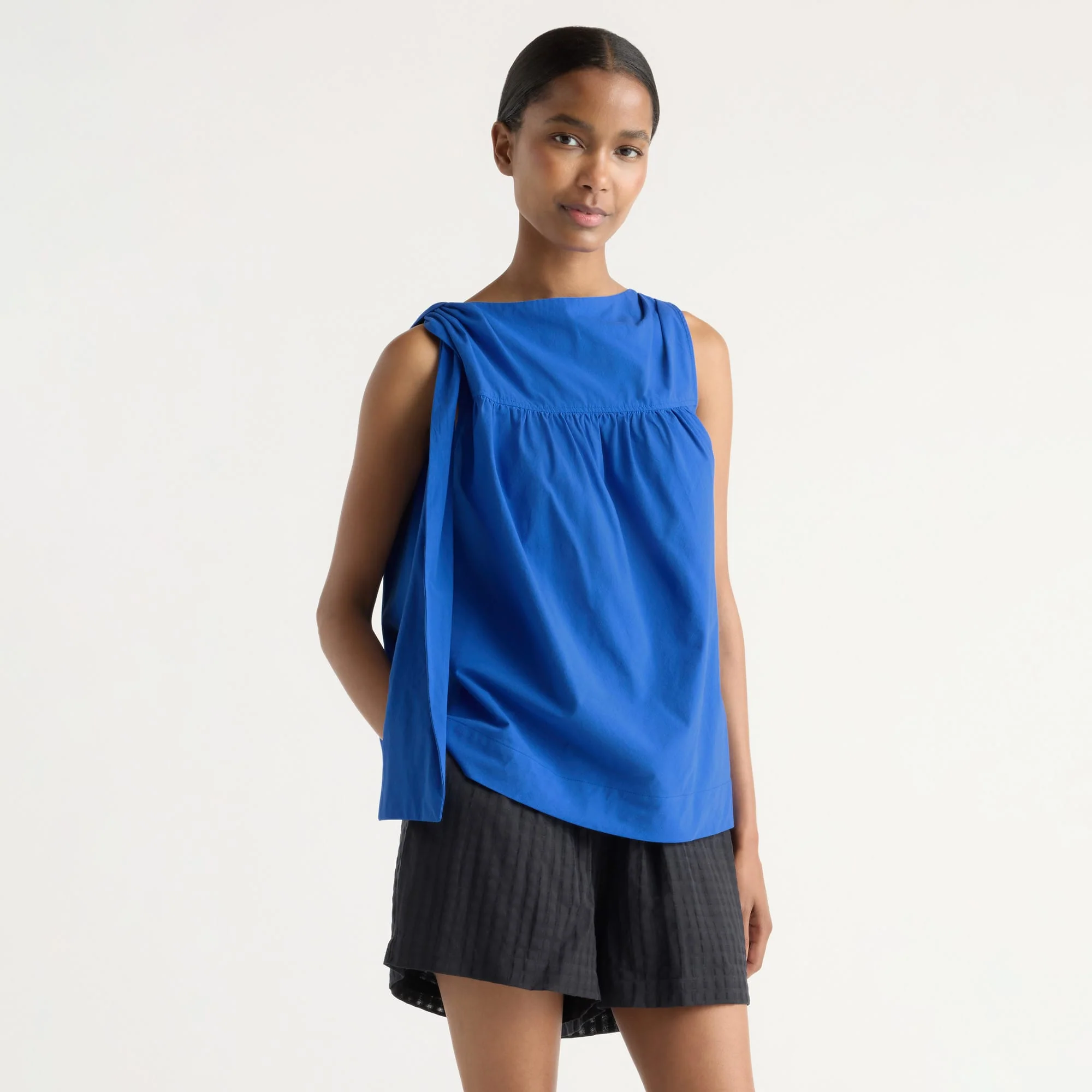 Florence Tie-Shoulder Cotton Blouse