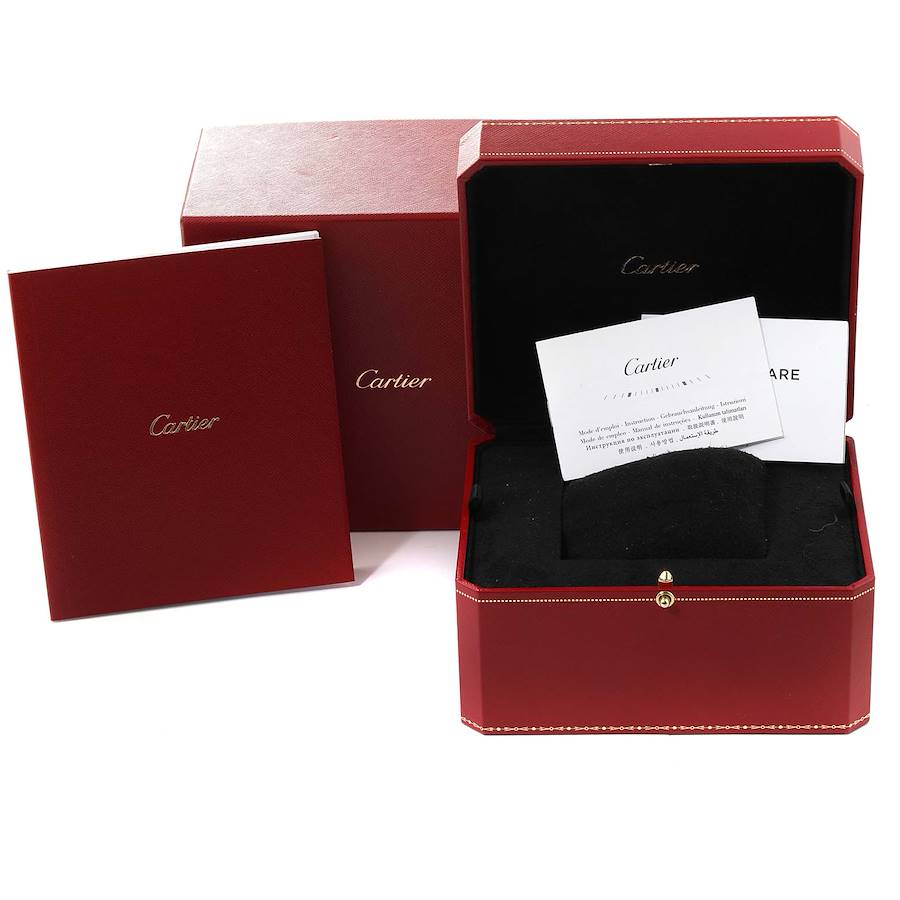Cartier Ballon Bleu Rose Gold Silver Dial Mens Watch WGBB0035