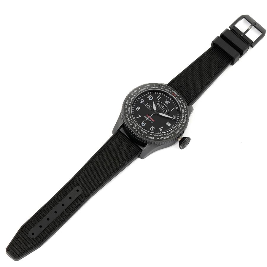 IWC Pilots Timezoner Top Gun Ceratanium Mens Watch IW395505