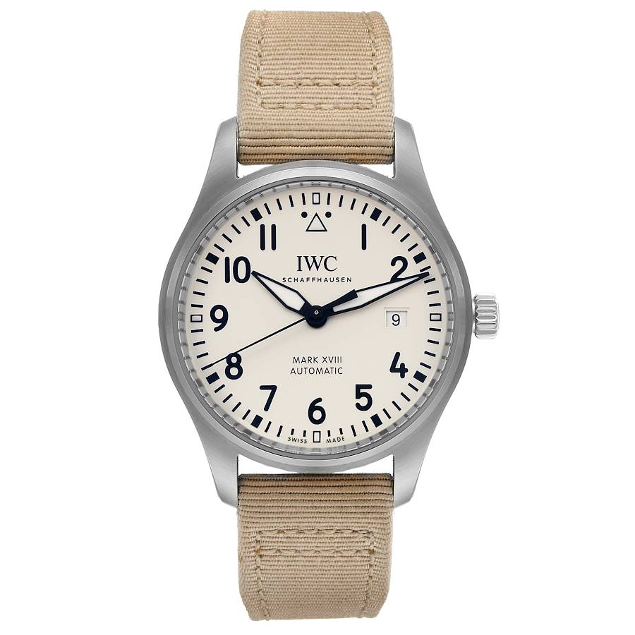 IWC Pilot Mark XVIII 40mm Silver Dial Steel Mens Watch IW327017