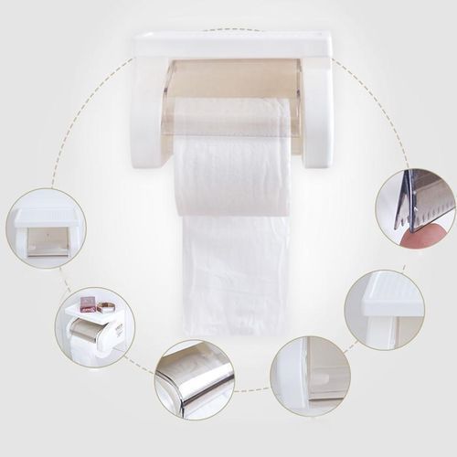 Toilet Roll Tissue Paper Toilet Paper Holder - White