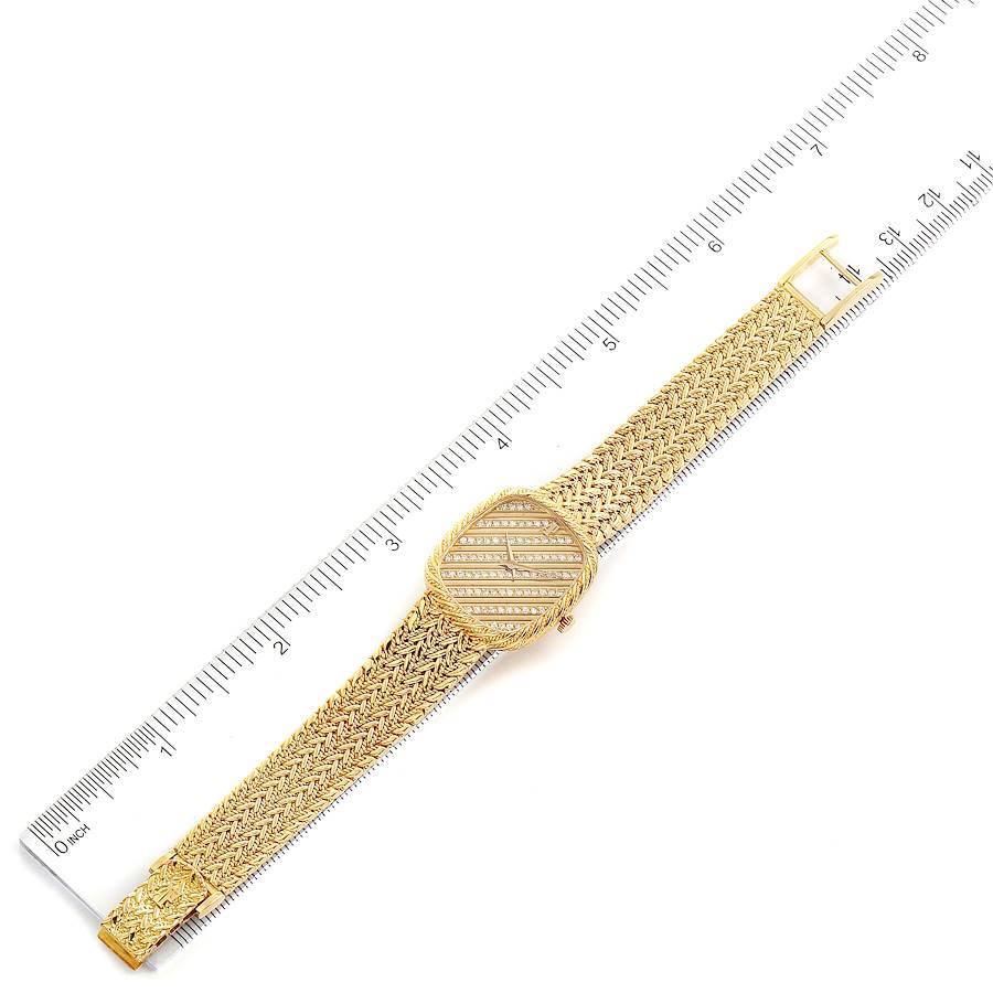 Audemars Piguet 18k Yellow Gold Diamond Dial Cocktail Ladies Watch