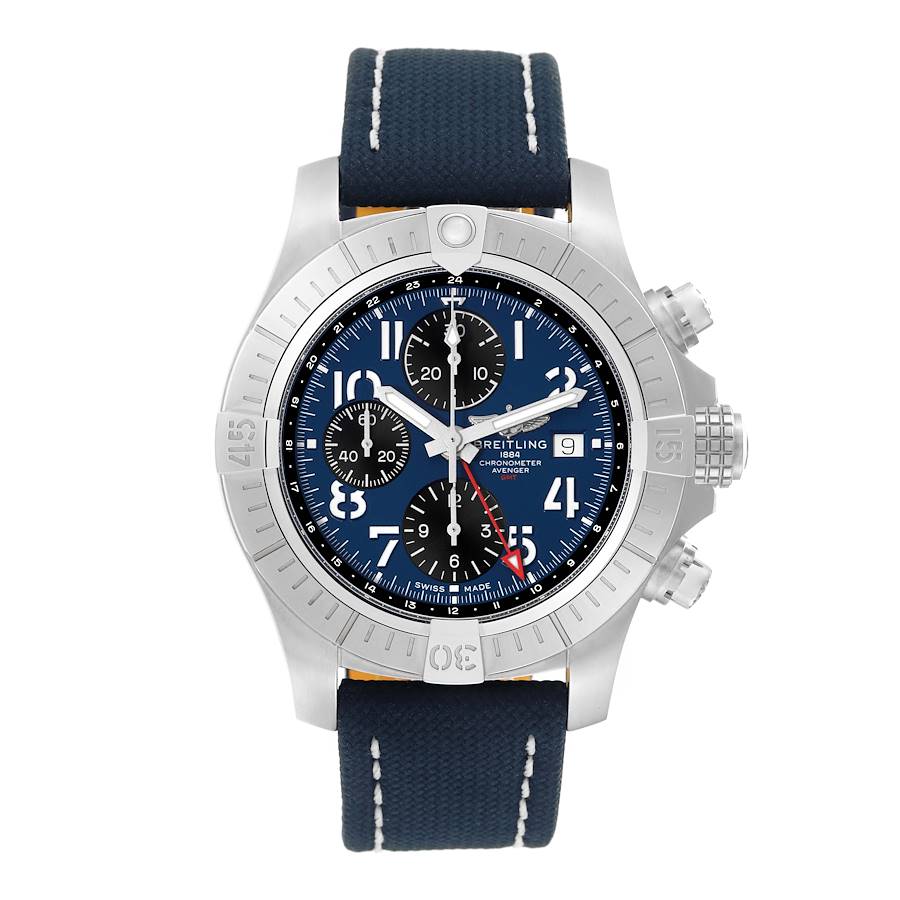 Breitling Avenger Chronograph GMT 45 Steel Mens Watch A24315