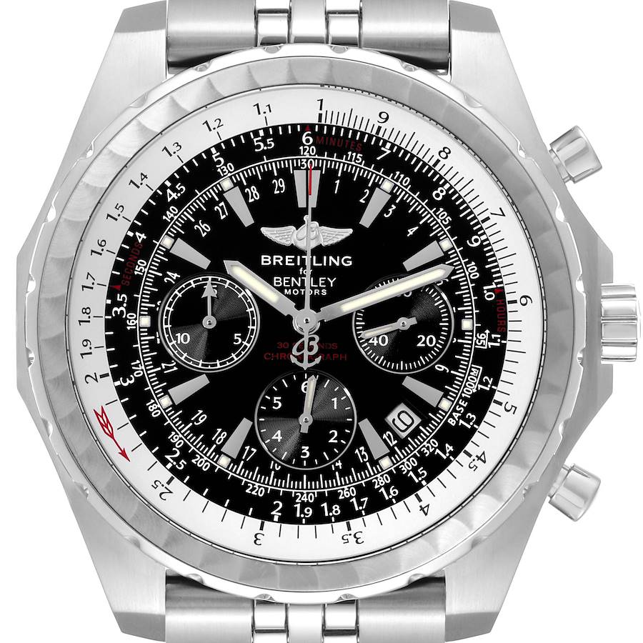 Breitling Bentley Motors T Black Dial Chronograph Mens Watch A25363