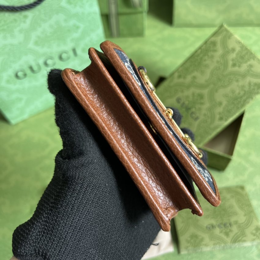 Replica Gucci Horsebit 1955 Wallet Denim Blue