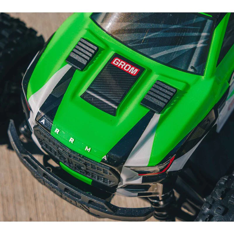 ARRMA 1/18 GRANITE GROM Mega 380 Brushed 4X4 Monster Truck RTR with Battery & Charger, Green
