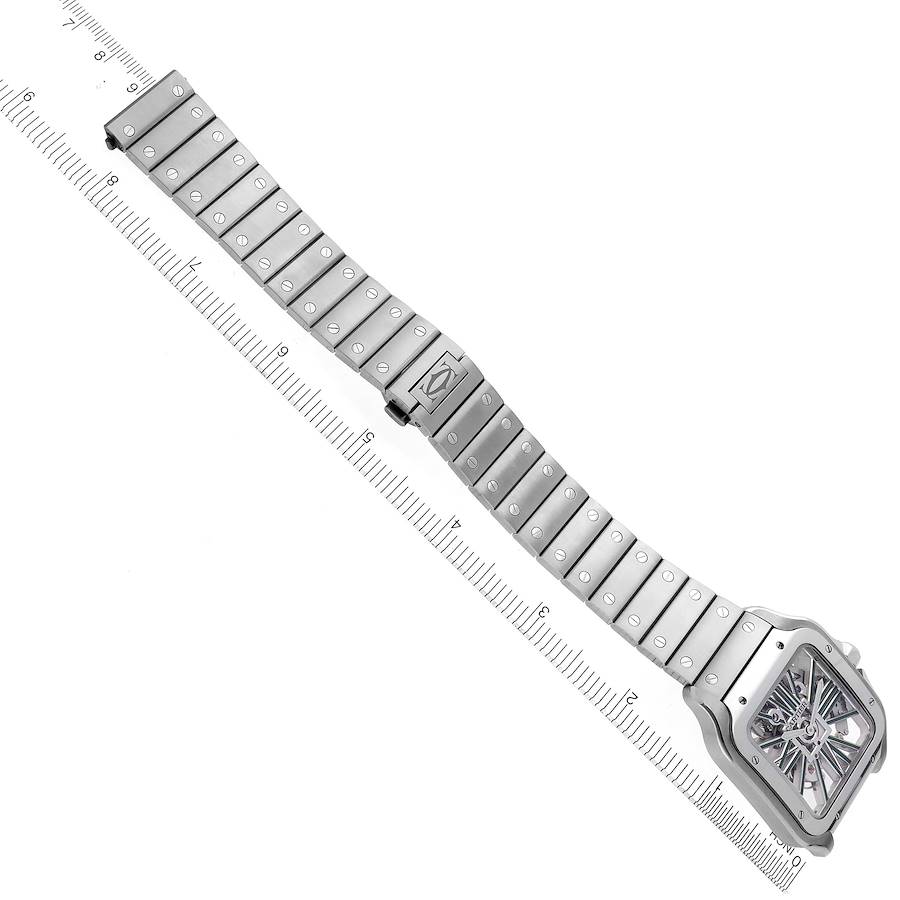 Cartier Skeleton Horloge Santos Steel Mens Watch WHSA0028