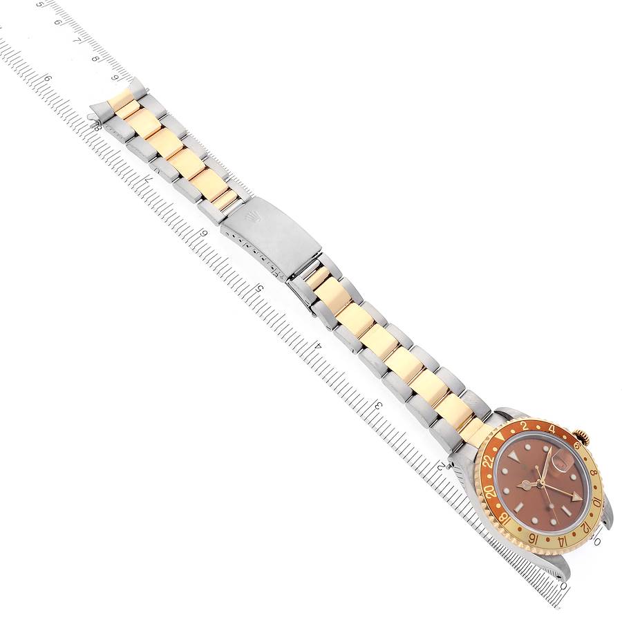 Rolex GMT Master II Root Beer Steel Yellow Gold Mens Watch 16713
