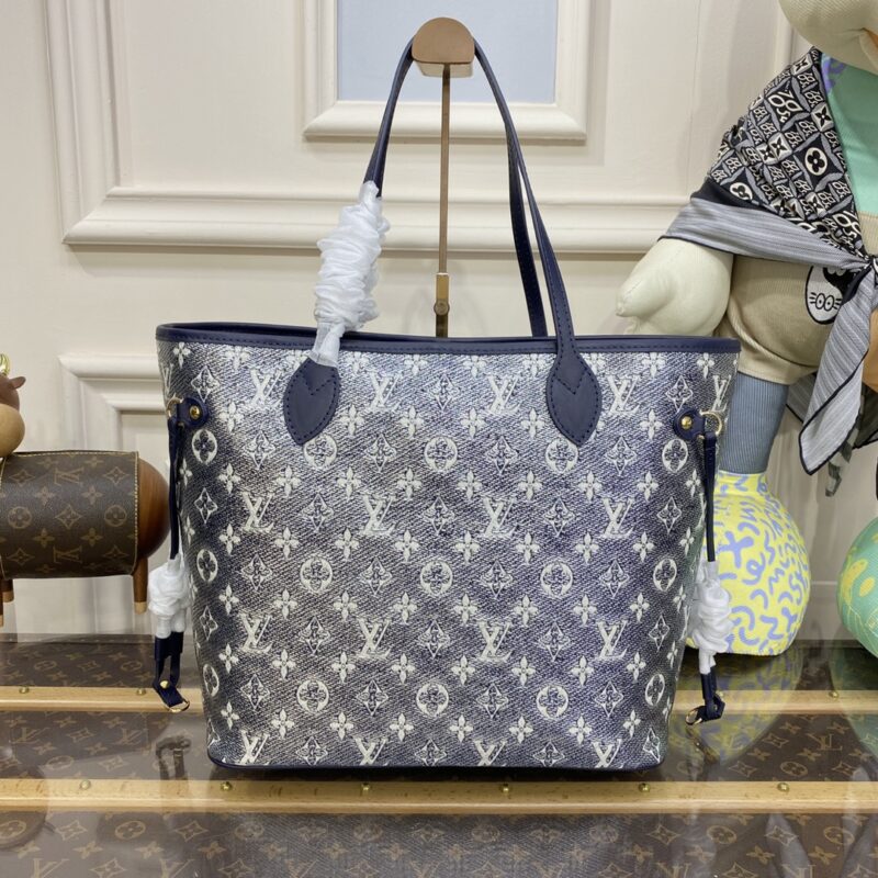 Replica Louis Vuitton Neverfull MM Denim Blue