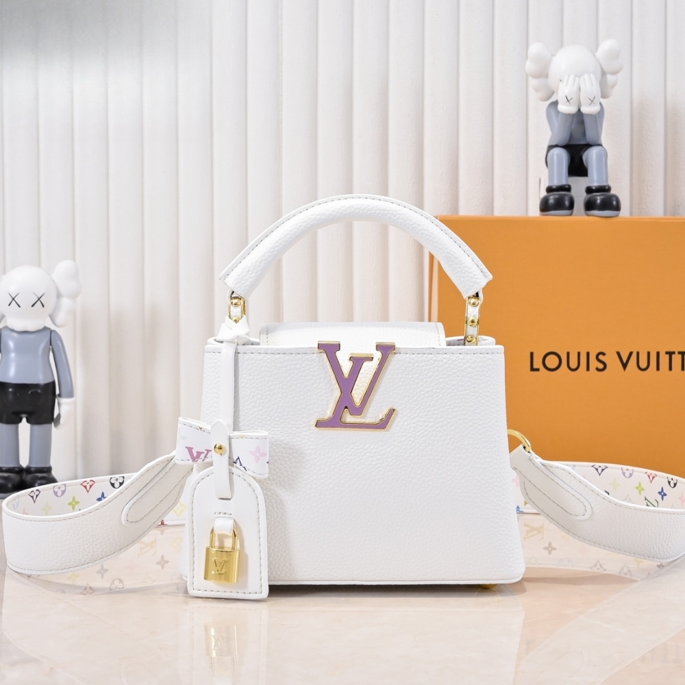 Louis Vuitton X Takashi Murakami Capucines Mini White 21Cm M13253