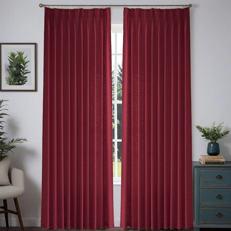 Custom Heavyweight Linen Drape Pleated - 36 Colors