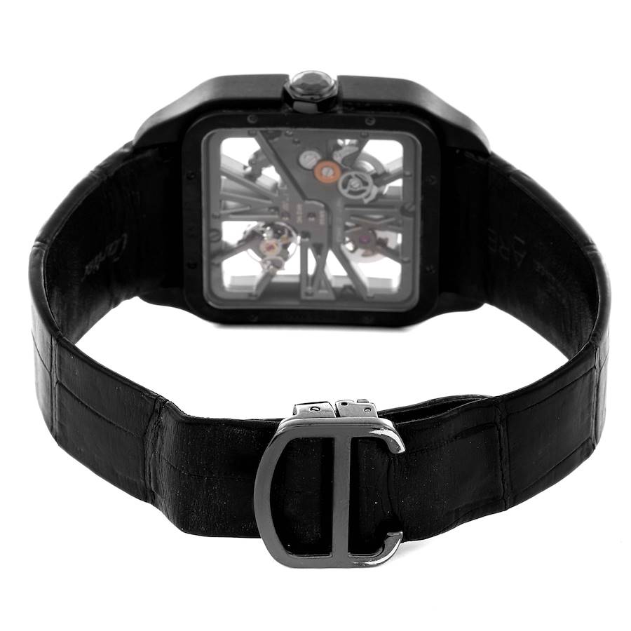 Cartier Santos Dumont Skeleton Dial Black Titanium Watch W2020052