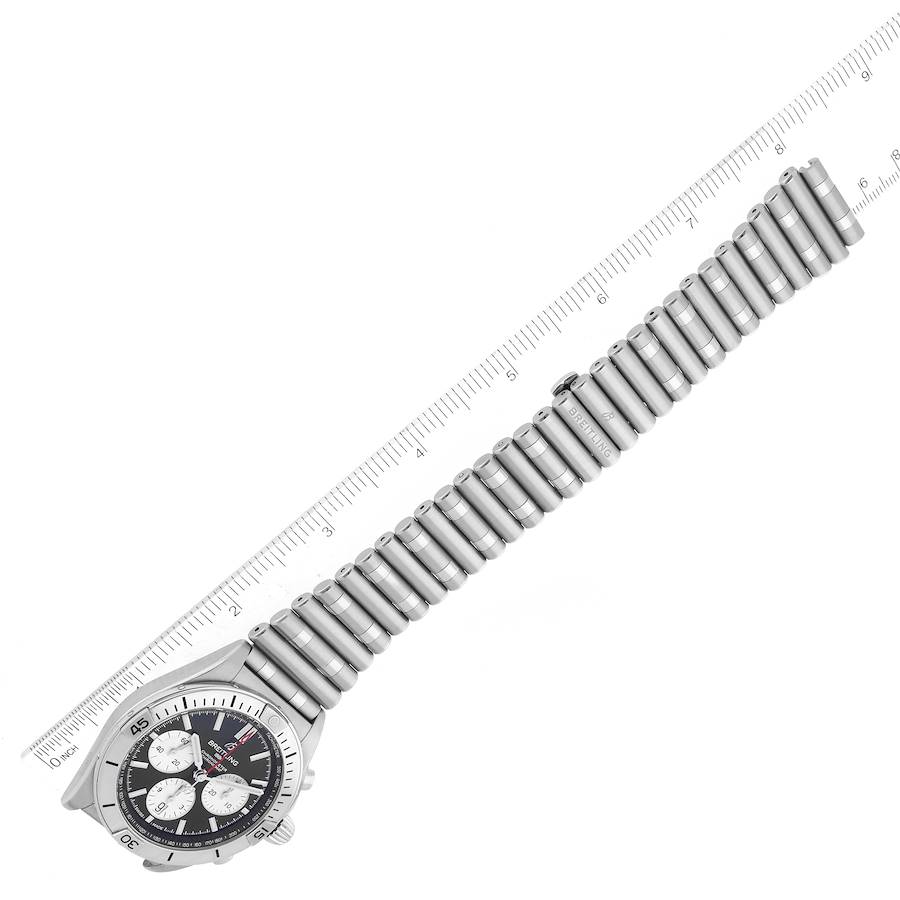 Breitling Chronomat B01 Black Dial Steel Mens Watch AB0134