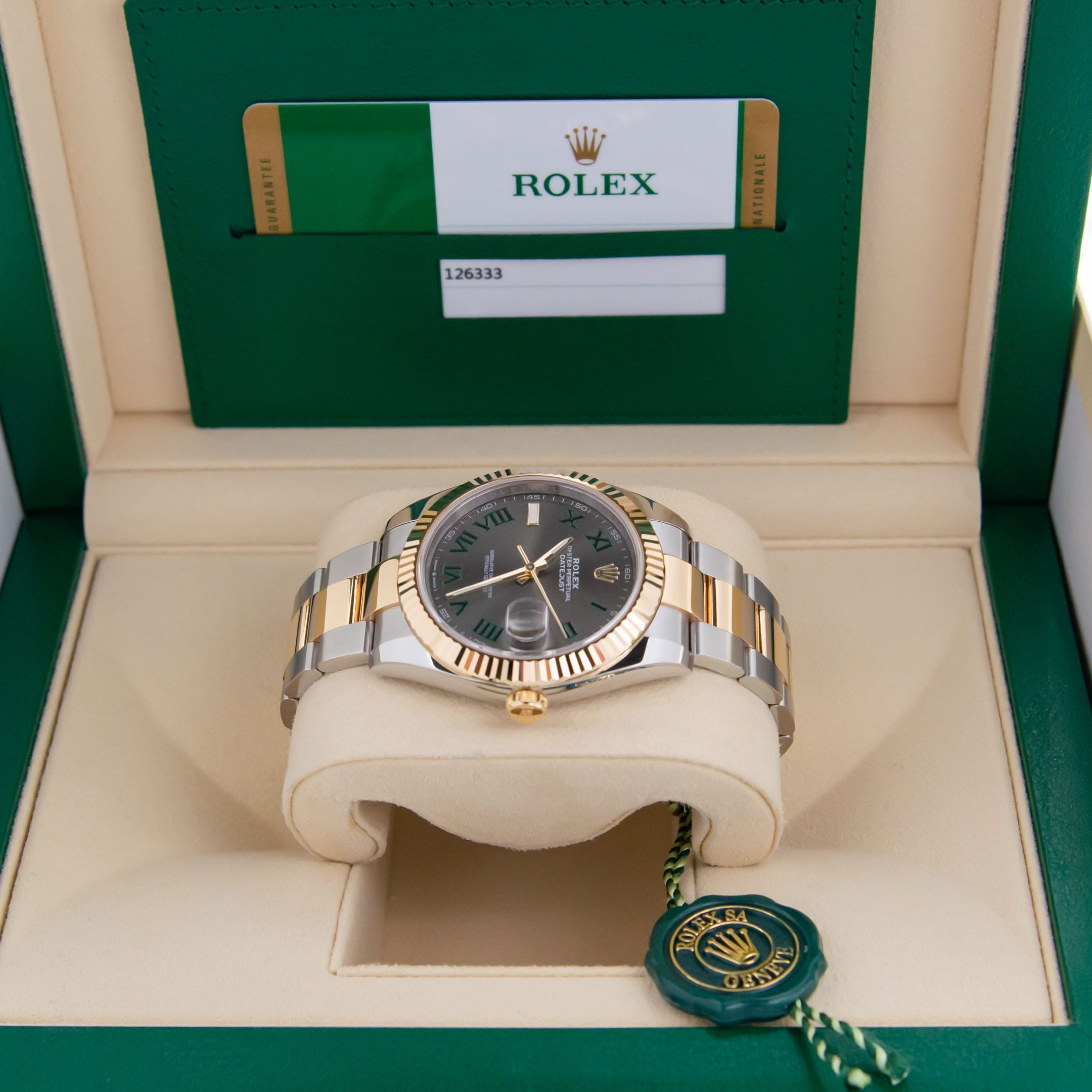 Rolex Oyster/Jubilee Perpetual Datejust 41 Two-tone Wimbledon - M126333-0020/126333-0019 Brand Unworn