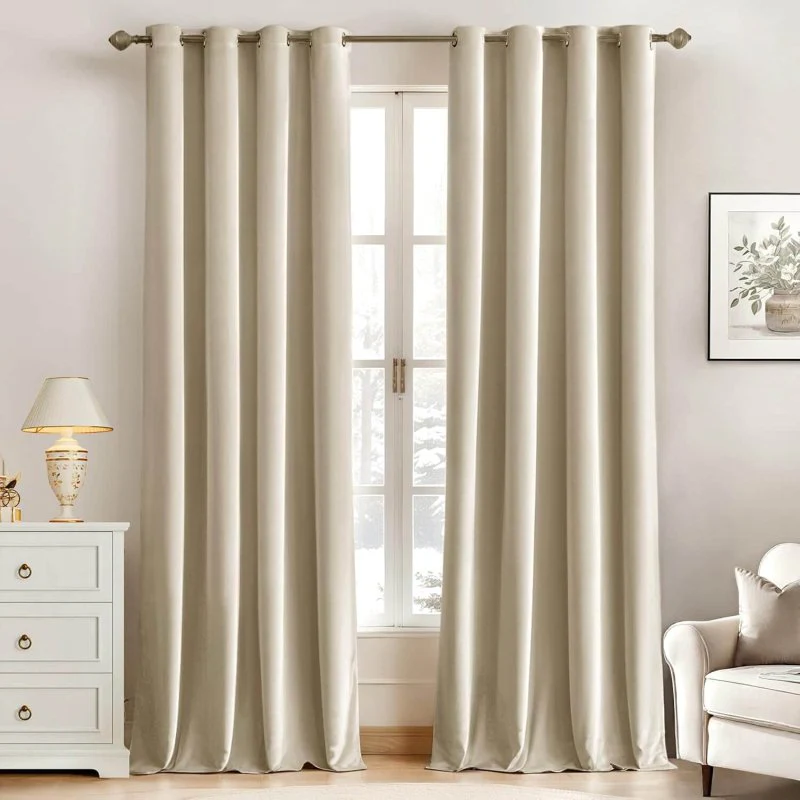 Custom Velvet Luxury Blackout Curtains  (2 Panels) - Grommet