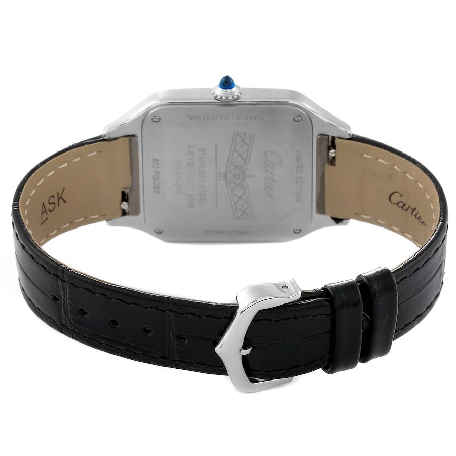Cartier Santos Dumont Large Le 14 Bis Limited Edition Steel Yellow Gold Mens Watch W2SA0015