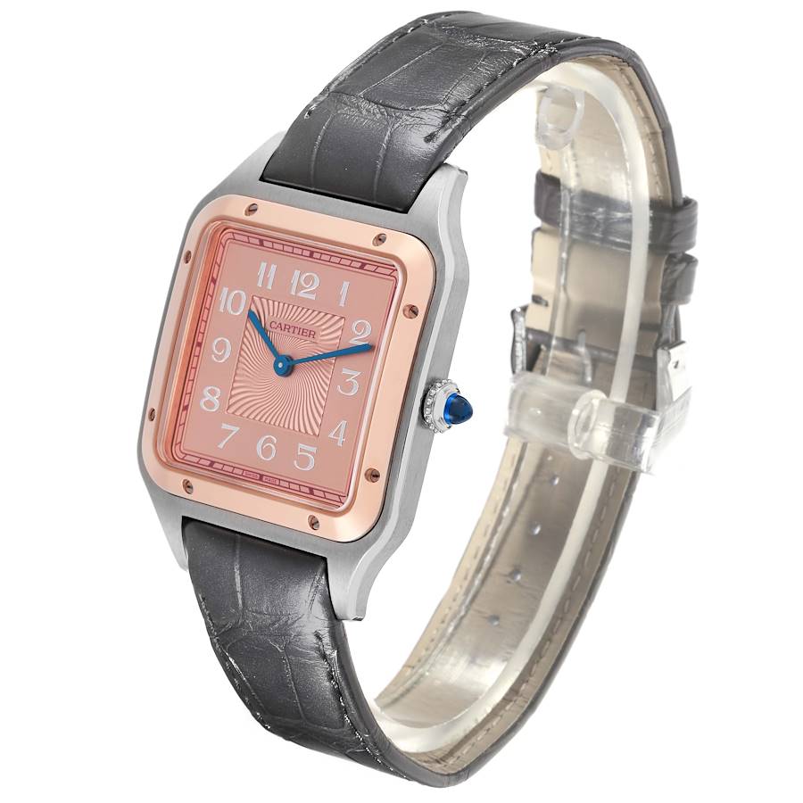 Cartier Santos Dumont XL Steel Rose Gold Limited Edition Mens Watch W2SA0025