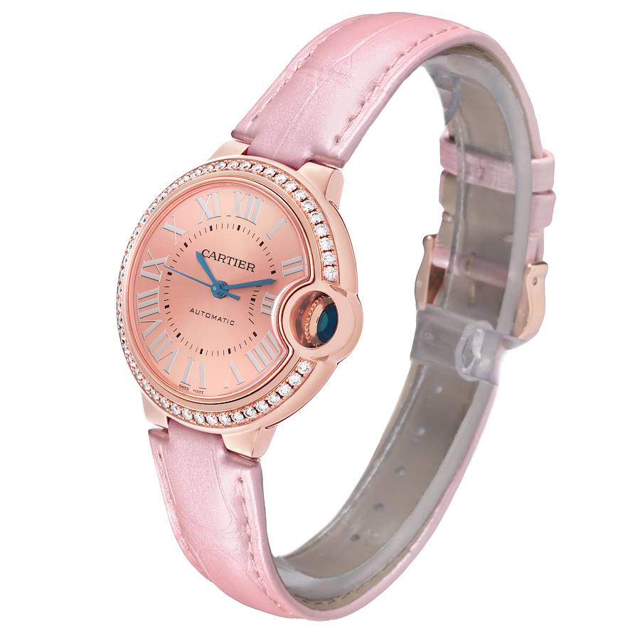 Cartier Ballon Bleu Rose Gold Diamond Ladies Watch WJBB0076