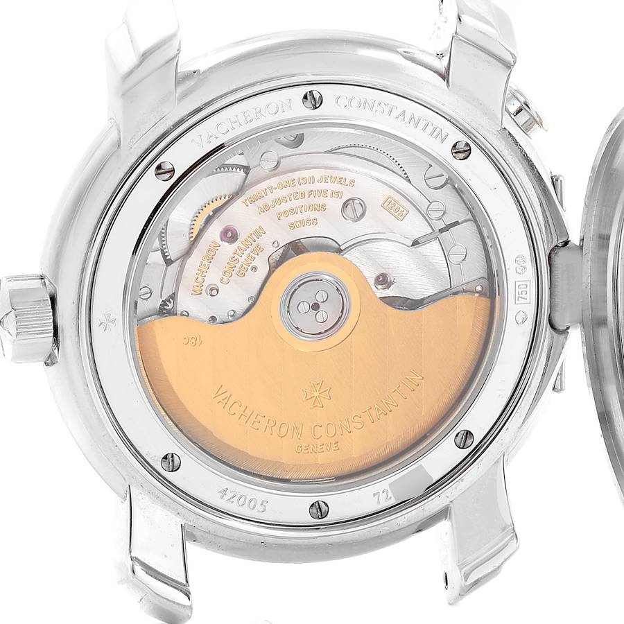 Vacheron Constantin Malte Dual Time Regulator White Gold Mens Watch 42005