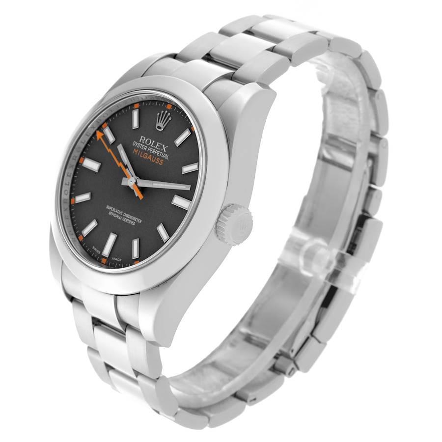 Rolex Milgauss 40mm Black Dial Steel Mens Watch 116400