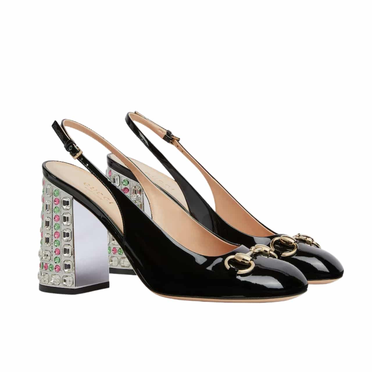 Gucci Women’s Horsebit Pump With Crystals Black ‎795984 Bnc00 1000