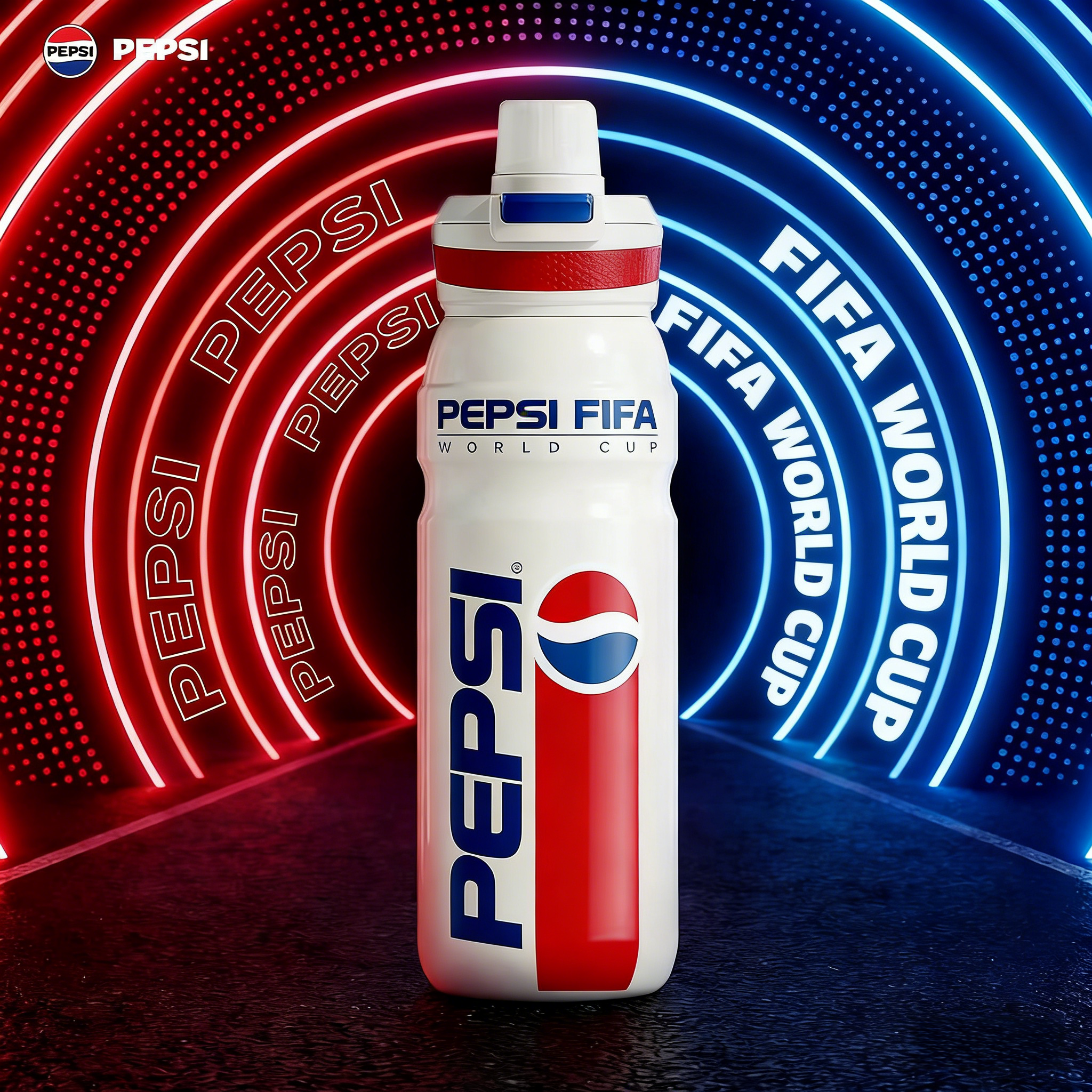 Pepsi-Cola Running Club Sports Water Bottle – World Cup Edition