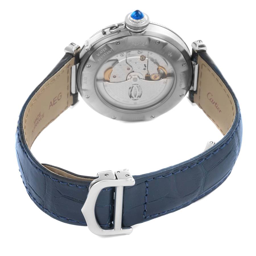 Cartier Pasha 38mm Silver Dial Automatic Steel Mens Watch W31059H3
