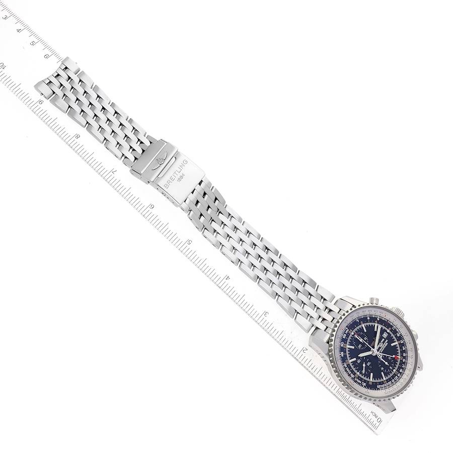 Breitling Navitimer World Black Dial Steel Mens Watch A24322