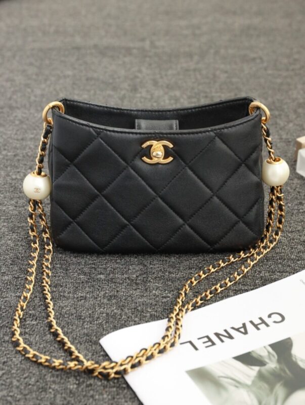 CHANEL 24s Double Pearl Hobo Bag