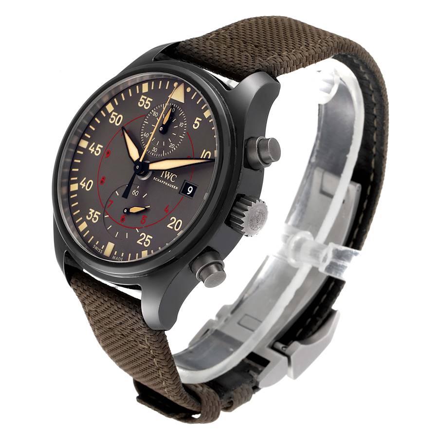 IWC Pilot Top Gun Miramar Grey Dial Ceramic Mens Watch IW389002