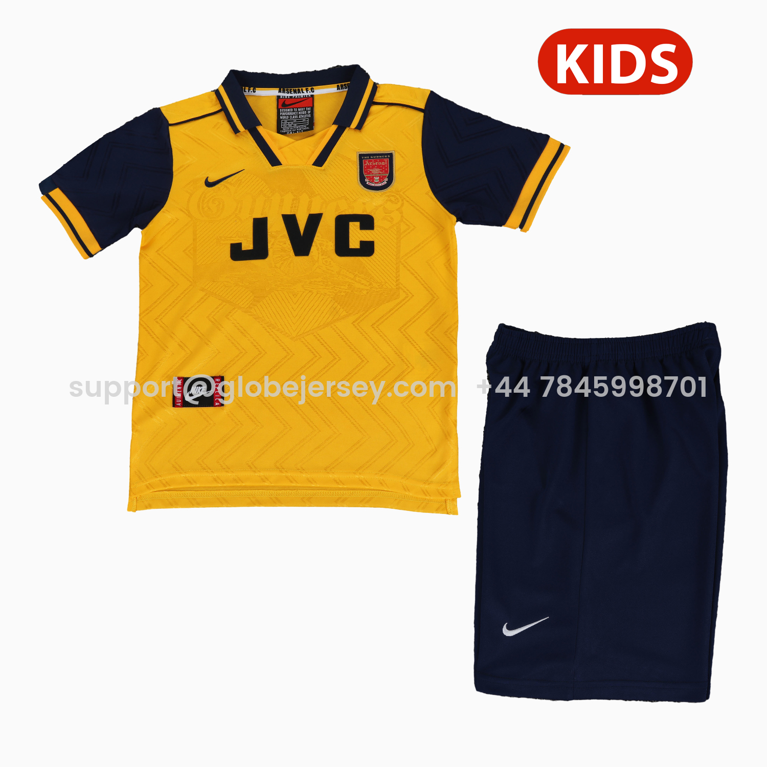 Retro Arsenal 1996-97 Away Kids Kit