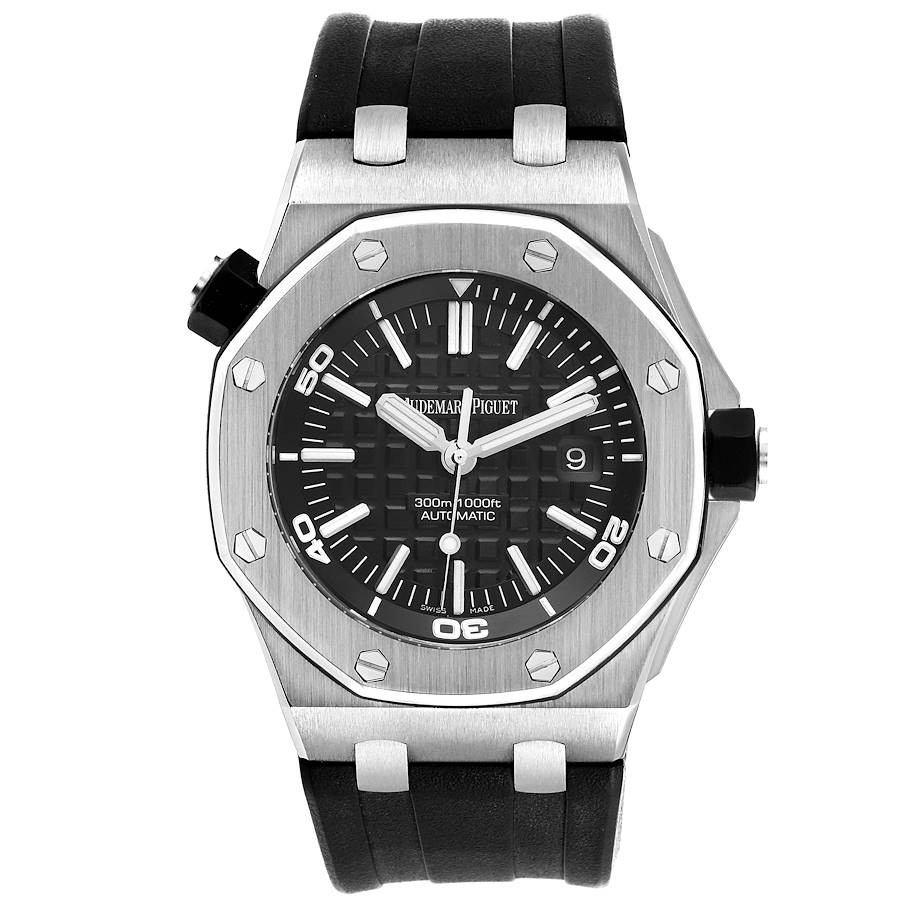 Audemars Piguet Royal Oak Offshore Diver Black Dial Mens Watch 15703