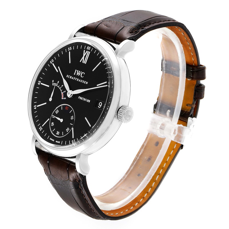 IWC Portofino 8 Days Power Reserve 45mm Black Dial Mens Watch IW510102